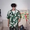 Camisa floral retro de manga corta estilo Hong Kong para hombre y mujer, talla grande, estilo hawaiano, casual, fresca, holgada, camisa versátil para parejas