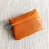 Portatarjetas de Cuero de Primera Capa, Estuche para Llaves de Cuero Genuino, Billetera Nueva, Mini Portatarjetas Portátil, Venta al por Mayor de Fábrica, Resistente al Desgaste