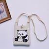 2024 Bolsa de Mão Mini de Tricô Guofeng Panda Bolsa de Celular Fashion Guofeng Bolsa de Ombro Bolsa Casual Versátil