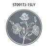 Shengte Placemat Decorativo Oeste PVC Tigela Mat Hibiscus Flower Light Luxo Doméstico Anti-escaldante Placa Mat Placemat Tapete de Isolamento Térmico