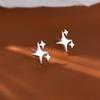 Aretes Plata S925 Personalizados Oro K Aretes de Estrella para Mujer Joyería Nicho Coreana de Alta Gama Fábrica de Joyería