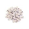 100 Peças/Pacote acrílico quadrado branco dourado letras lavadas contas soltas diy roupa pulseira Acessórios Atacado
