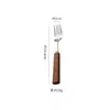 Cubiertos con mango de madera personalizados, vajilla estilo occidental, cuchillo para bistec, tenedor, cuchara, cuchara de acero inoxidable 304, tenedor de postre, tenedor de cena, cucharita de café