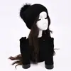 Gorro de Mezcla de Cachemira Hecho a Medida por el Fabricante, Conjunto Cálido de Tres Piezas para Mujer Otoño e Invierno, Conjunto Cómodo de Color Sólido, Resistente al Viento para Ciclismo al Aire Libre
