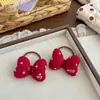 Pinza para el pelo de oso con lazo relleno de algodón estilo coreano para niñas, Goma para el pelo de chica dulce de dibujos animados, Accesorio para el pelo para flequillo