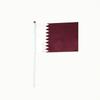 Fabricantes de fuentes transfronterizas Bandera de Qatar para fanáticos del fútbol de la Copa Mundial 2022 30*45 cm Bandera de mano de Qatar