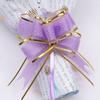 Cinta de Organza con Lazo, Atada a Mano, Color Dorado con Borde Dorado, Patrón de Piedra, Tamaño Mediano, 30 #, Para Empaquetar Regalos Navideños y Flores