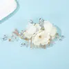 Acessórios de Cabelo para Noivas Novo Estilo Transfronteiriços, Pentes de Cabelo com Flores, Acessórios de Cabelo Elegantes para Vestidos de Noiva Ocidentais, Atacado de Fabricantes
