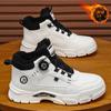 Zapatos de Hombre Martins de Caña Alta con Forro Polar de Invierno Zapatos de Trabajo Modernos para Combinar con Todo Zapatos de Algodón Cálidos de Suela Gruesa para Hombre Botines