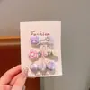 Pinza para el pelo de Oso Flor de Dibujos Animados para Niñas, Pasador de Gato Lindo, Accesorio para el Pelo para Flequillo