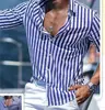 Nova camisa casual slim-fit de manga longa respirável e não amassa, tamanho europeu, impressa em 3D, para Amazon transfronteiriça