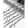 Corrente de fileira dupla Corrente de múltiplas fileiras Corrente de strass Corrente de garra Corrente densa Corrente de garra com strass de fundo pontiagudo transparente Acessórios de costura diy corrente de código