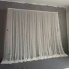 Cortina Base de Fondo Nuevo para Escenario Decoración de Boda Cortina de Gasa Suiza de una Sola Capa Diseño de Escena de Gasa para Ceremonia de Boda