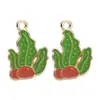 Colgantes de Frutas Oceánicas Estilo Coreano, Colgantes de Gota de Fresa y Aceite de Coco, Accesorios para Collares y Pulseras DIY