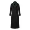 Para Comércio Exterior Transfronteiriço Europeu e Americano Roupas Femininas, Popular no Aliexpress, Versátil para o Trabalho de Outono Casaco Longo Blazer Preto