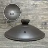 Colección de Tapas Negra y Marrón, Tapa Universal para Olla de Cerámica Negra de Arena Morada, Accesorios de Tapa para Cazuela Olla Eléctrica de Cocción Lenta Resistente a Altas Temperaturas