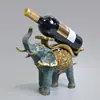 Suporte de Vinho Elefante Todo em Cobre Sala de Estar Gabinete de TV Gabinete de Vinho Decorações Enfeites Acessórios para Casa Presentes de Inauguração de Casa Novo Lar