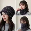 Bufanda cálida a prueba de frío, cubierta intercambiable para protección del cuello, sombrero de punto a prueba de viento, máscara de punto para mujer de talla grande, otoño e invierno, multifuncional
