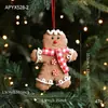 Nuevo Colgante de Hombre de Jengibre de Arcilla Blanda Colgante para Árbol de Navidad Lindo Hombre de Jengibre Decoración Navideña Colgante Retro Pintado a Mano
