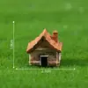 Paisaje en miniatura, casa de campo retro creativa con techo de paja, accesorios de decoración DIY de botella ecológica, adornos de escritorio en miniatura