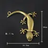 Pingente de Lagarto Sólido Pequeno Retro Antigo de Latão Pingente Mini Divertido Personalizado Decoração de Chaveiro Modelo
