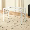 Mesa plegable Estante Patas de mesa blancas Restaurante Metal Soporte de doble capa Estante de almacenamiento plegable Estante para flores Especial de primavera Venta al por mayor