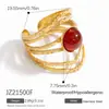 Anillo de Acero Inoxidable Transfronterizo Diseño de Nicho Femenino Joyería de Alta Gama Chapado en Oro Verdadero de 18k Anillo de Acero de Titanio