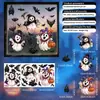 Adesivos de Janela de Halloween Transfronteiriços Fofos Palhaço Ceifador Fantasma Morcego Adesivos Eletrostáticos para Vitrine de Loja de Shopping Decorações de Feriado