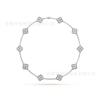 Pulsera de Trébol de Cuatro Hojas de Doble Cara con Diamantes Completos del Fabricante, Joyería de Acero Titanio con Oro de 18K para Mujer de la Suerte, No se Desvanece, Venta Caliente Transfronteriza