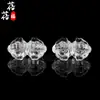 Beibeifu Cristal Blanco Natural Mortero Piezas Talladas Agujero Pasante Piezas Pequeñas Accesorios para Joyería DIY Al por Mayor