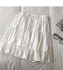 Vestido de emenda com cintura elástica doce feminino 2023 verão novo estilo pequeno cor sólida all-match antirreflexo saia linha A