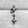 Aretes de Aleación de Titanio Astmf-136 Serie Negro Brillante Rosca Interna de Titanio G23 Cabeza de Piercing de Zirconia