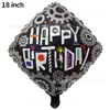 Globo de Feliz Cumpleaños Bola de 18 Pulgadas FELIZCUMPLEAÑOS Globo de Película de Aluminio Decoración de Cumpleaños Diseño de Fiesta