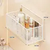 Estante de almacenamiento para baño de acero inoxidable 304, canasta de pared para baño de dormitorio, estante de almacenamiento de pared para lavabo, no requiere taladro