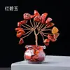 Árbol de Cristal Natural, Árbol de la Fortuna de Grava de Cristal, Mini Árbol de la Vida Tejido a Mano, Decoración para el Hogar para Atraer Riqueza, Venta al por Mayor