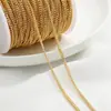 Corrente Banhada a Ouro 14K com Banho de Ouro Real, Corrente em Formato O que Preserva a Cor, Corrente Fina, Extensão de Colar DIY Feita à Mão, Materiais para Acessórios de Pulseira