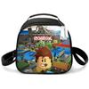 Bolsa de Almuerzo para Estudiantes de Primaria, Bolsa de Picnic, Bolsa de Hielo Redonda, Bolsa Térmica con Estampado Divertido, Bolsa de Hombro Única, Bolsa de Almuerzo de Dibujos Animados