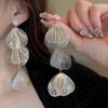 Aretes de borla de flor hueca de circón súper hada temperamento aguja de plata aretes comodín aretes de ambiente exagerado europeo y americano al por mayor