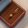 Anillo Popular de Cruz de Xiaohongshu, Diseño Retro de Apilamiento de Anillos de Alta Gama, Anillo de Lujo Ligero Microincrustado, Envío Directo
