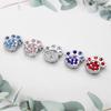 10 mm aleación de diamante de un solo color estrella de cinco puntas mariposa corazón joyería diy pulsera llavero cadena para teléfono móvil accesorios
