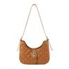 Bolso de mujer portátil con hilo bordado de rombos de moda 2024, nuevo bolso de mujer sencillo y de moda, bolso de hombro bajo el brazo con textura de estilo occidental.