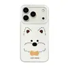 Adequado para Capa de Celular Apple 17Promax, Novo Estilo Personalizado Desenho Animado Iphone16 Feminino Borda Completa Linha West Highland