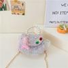 Nova Bolsa Mensageiro Infantil Meninas Bolsa de Mão Pérola Moda Menininha Princesa Bolsa de Ombro Renda Corrente Mochila