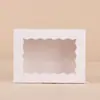 Caja Rectangular de Cartulina Kraft Blanca Producción Ventana Transparente Caja de Regalo Empaque para Repostería Caja Vacía Venta al por Mayor