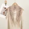 Pañuelo Triangular de Flor de Anacardo para Mujer 2025 Nuevo Pañuelo Cuadrado Pequeño con Camisa Accesorios de Cuello de Gama Alta Accesorios de Cuello