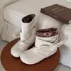 Botas de tornozelo com cadarço e laço em estilo retrô moderno para mulheres, botas de cano baixo para outono/inverno de 2026, botas retrô de cor sólida para combinar com saias