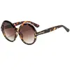 Nuevas Gafas de Sol de Estilo Europeo y Americano con Montura Grande en Forma de T para Mujer, Gafas Redondas de Moda, Versátiles para Protección Solar en Vacaciones Transfronterizas 9741