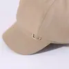 Boina Octogonal Negra, Estilo Artístico Retro Japonés, para Mujeres con Cabello Grueso/Cabeza Grande, Hace que la Cara se Vea Más Pequeña, Boina de Artista de Moda