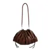 Bolso Cruzado Casual tipo Saco Plegado Maillard para Mujer Moda de Invierno 2025 Bolso de Hombro Único de Gama Alta