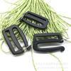 Venta al por mayor de fábrica Gancho de POM negro plateado 9 hebilla abierta de plástico Gancho de hierro de tres hebillas Gancho para bolsa de cámara